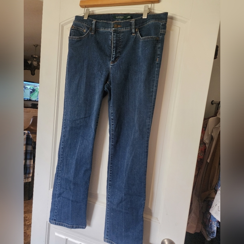 Lauren Ralph Lauren Straight Leg Blue Jeans Women’s Size 12 Classic Denim
